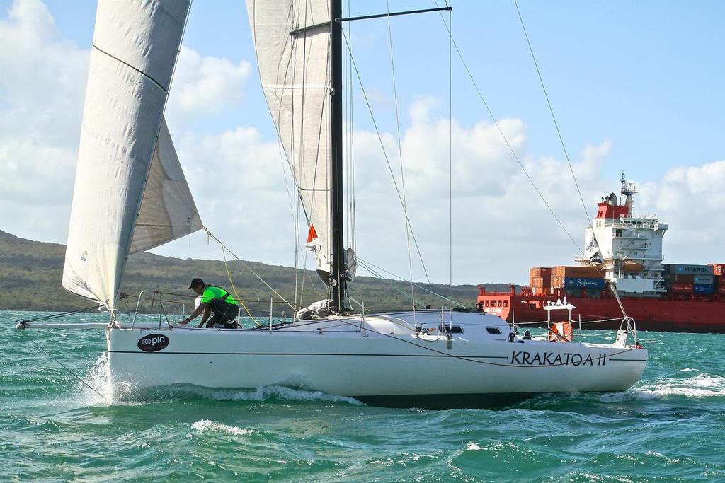 All alone - Start of PIC Coastal Classic - October 21, 2016 photo copyright Richard Gladwell www.photosport.co.nz taken at  and featuring the  class