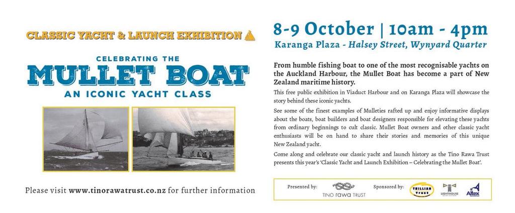 The Mullet Boat Exhibition - Auckland - Viaduct Harbour - October 8 and 9, 2016 photo copyright SW taken at  and featuring the  class