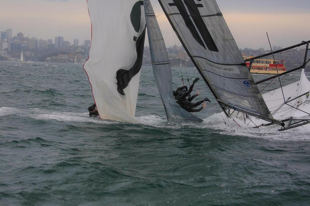 Thurlow-Sail-World-15 - Thurlow Fisher - Nosedive just before finish - NSW State Champs Oct 30, 2016 © Michael Chittenden 