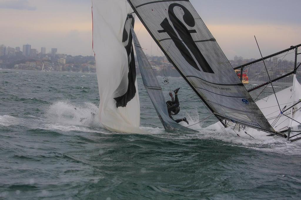 Thurlow-Sail-World-16 - Thurlow Fisher - Nosedive just before finish - NSW State Champs Oct 30, 2016 © Michael Chittenden 