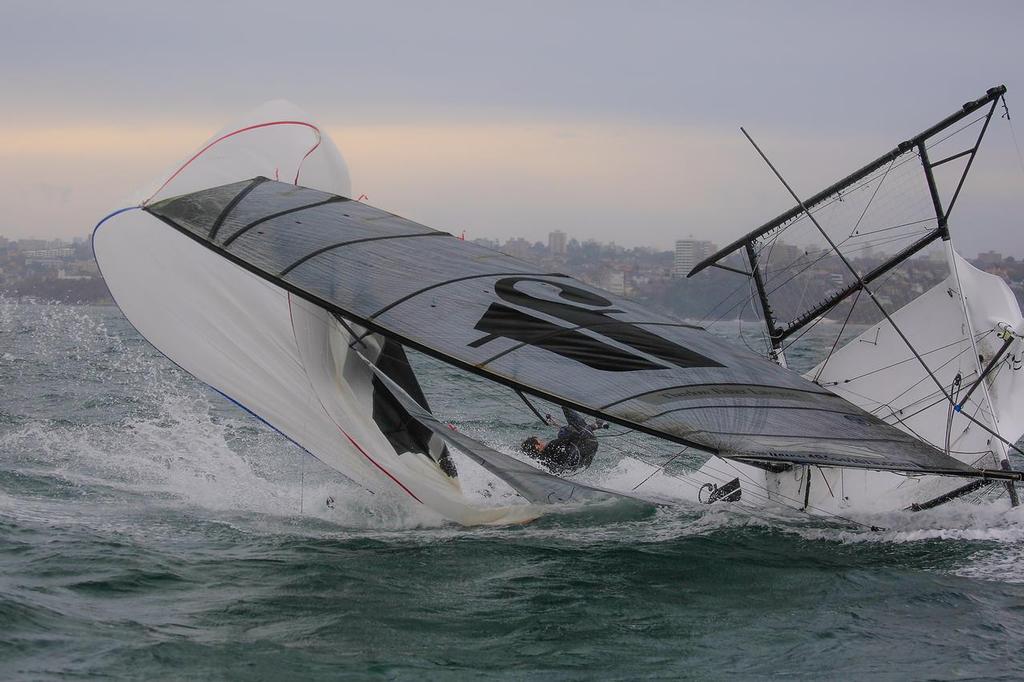 Thurlow-Sail-World-19 - Thurlow Fisher - Nosedive just before finish - NSW State Champs Oct 30, 2016 © Michael Chittenden 