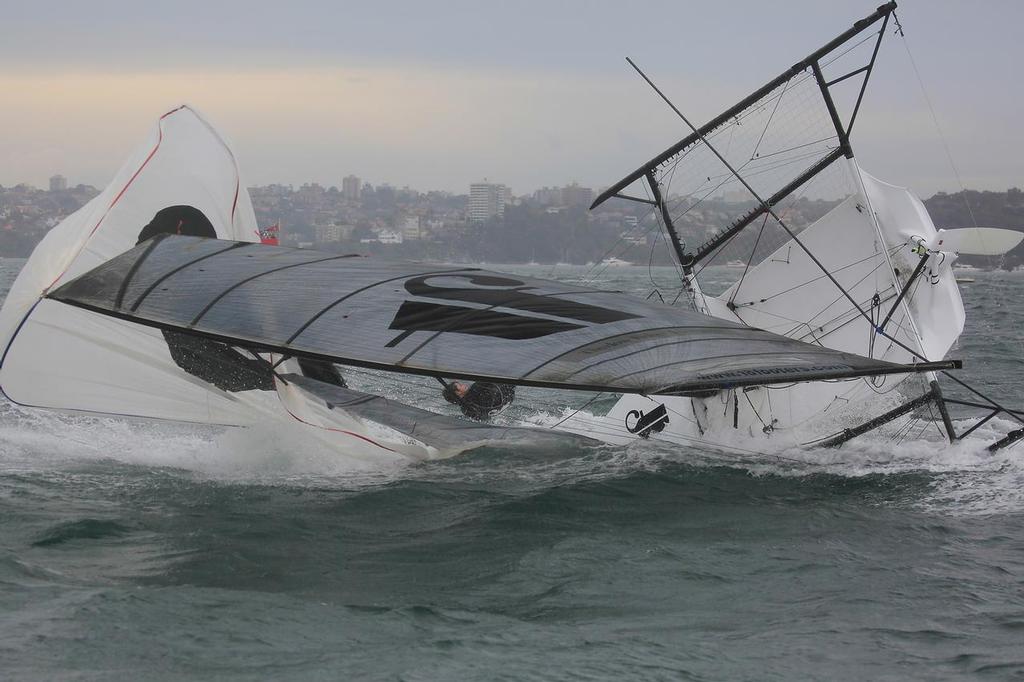 Thurlow-Sail-World-20 - Thurlow Fisher - Nosedive just before finish - NSW State Champs Oct 30, 2016 © Michael Chittenden 