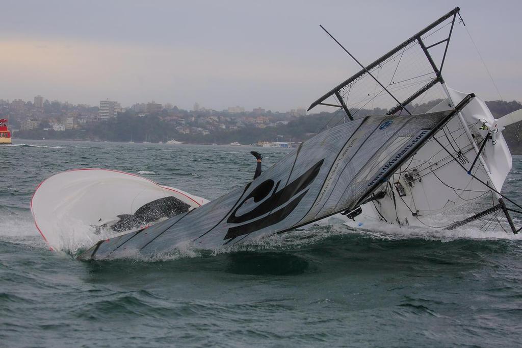 Thurlow-Sail-World-21 - Thurlow Fisher - Nosedive just before finish - NSW State Champs Oct 30, 2016 © Michael Chittenden 