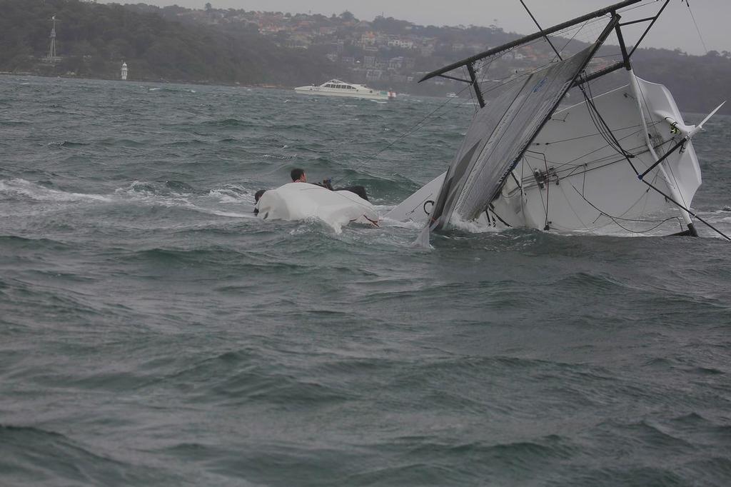 Thurlow-Sail-World-23 - Thurlow Fisher - Nosedive just before finish - NSW State Champs Oct 30, 2016 © Michael Chittenden 