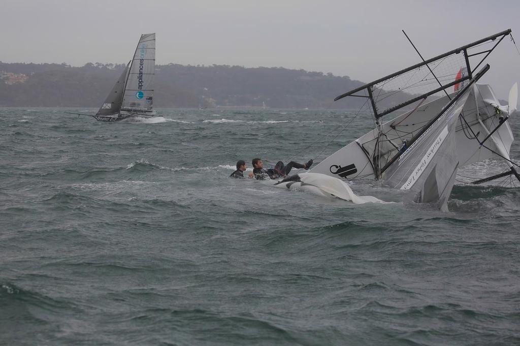 Thurlow-Sail-World-24 - Thurlow Fisher - Nosedive just before finish - NSW State Champs Oct 30, 2016 © Michael Chittenden 