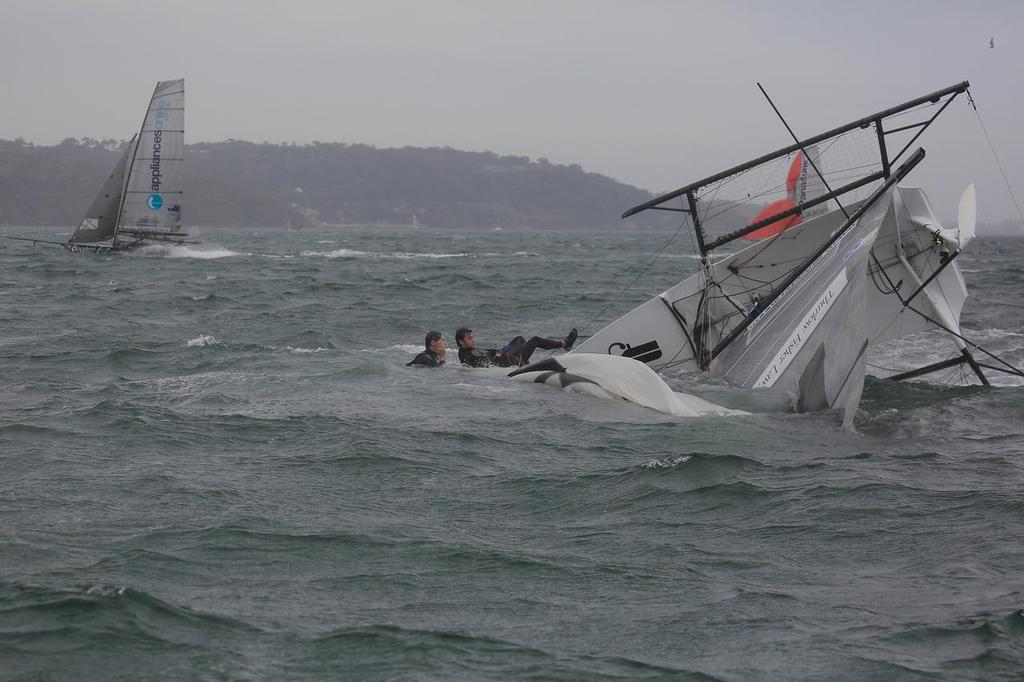 Thurlow-Sail-World-25 - Thurlow Fisher - Nosedive just before finish - NSW State Champs Oct 30, 2016 © Michael Chittenden 