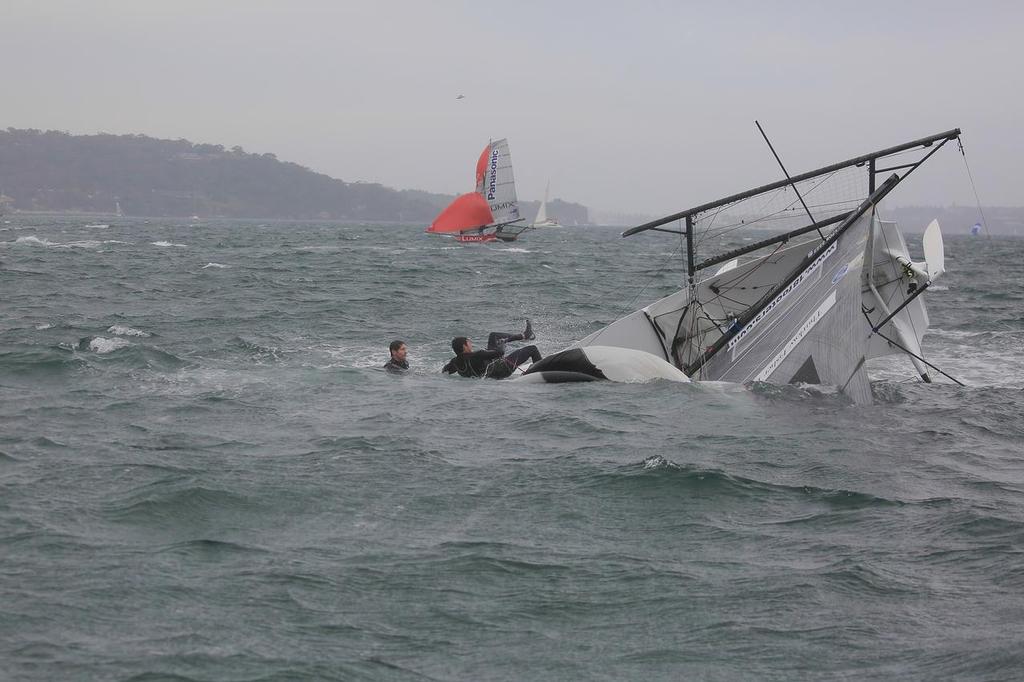 Thurlow-Sail-World-26 - Thurlow Fisher - Nosedive just before finish - NSW State Champs Oct 30, 2016 © Michael Chittenden 