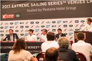 The venues were officially launched at the Pestana Palace Lisbon Hotel in Portugal today for the 2017 Extreme Sailing Series™ global Stadium Racing tour. photo copyright Lloyd Images taken at  and featuring the  class