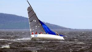 Toby Richardson;s X&Y survived this broach to take line honours in Division 1 and a second PHSS scoring. photo copyright Peter Watson taken at  and featuring the  class