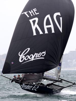 A faultless win by the Coopers 62-Rag & Famish Hotel crew - 18ft Skiffs - NSW State Title - Race 1, October 30, 2016 photo copyright Frank Quealey /Australian 18 Footers League http://www.18footers.com.au taken at  and featuring the  class