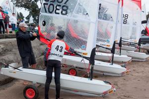 Russell Coutts with young sailors - O&rsquo;pen BIC Murrays Bay Stack Winchamps 2016 photo copyright Murrays Bay S.C taken at  and featuring the  class
