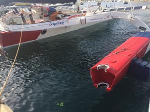 Maserati Multi70 in Malta with damaged rudder - Rolex Middle Sea Race photo copyright Francesco Malingri taken at  and featuring the  class