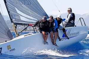 Oleg Dyvinets' MARUSIA UKR819 at the Marinepool Melges 24 Europeans in Hyeres, France photo copyright  Pierrick Contin http://www.pierrickcontin.fr/ taken at  and featuring the  class