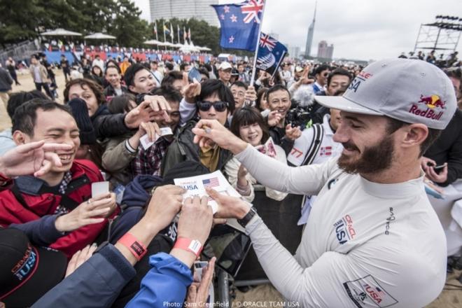 Oracle Team USA celebrate - America's Cup World Series Fukuoka © Sam Greenfield/Oracle Team USA http://www.oracleteamusa.com