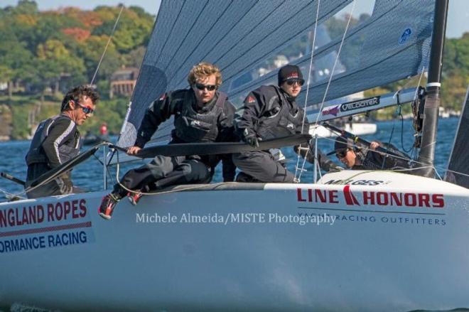 Bora Gulari's team West Marine Rigging - the winner of the 2016 Line Honors US Melges 24 Championship at Lake Geneva, Wisconsin © Michele Almeida / MISTE Photography