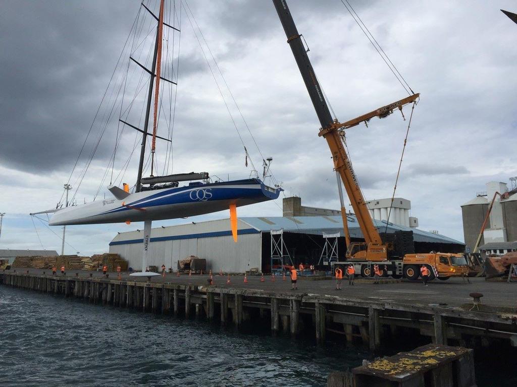  - CQS - revamped supermaxi, Nicorette - is launched in Tauranga, New Zealand photo copyright Bakewell-White Yacht Design www.bakewell-white.com/ taken at  and featuring the  class