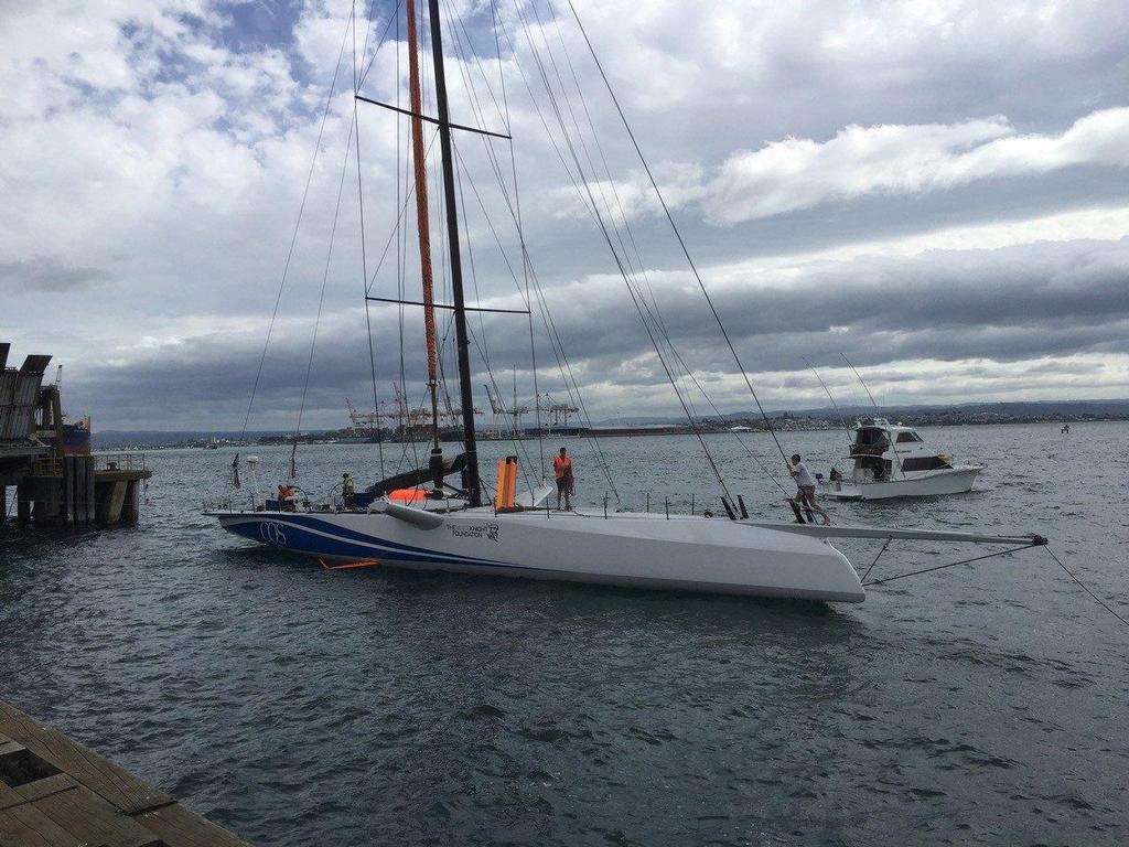  - CQS - revamped supermaxi, Nicorette - is launched in Tauranga, New Zealand © Bakewell-White Yacht Design www.bakewell-white.com/