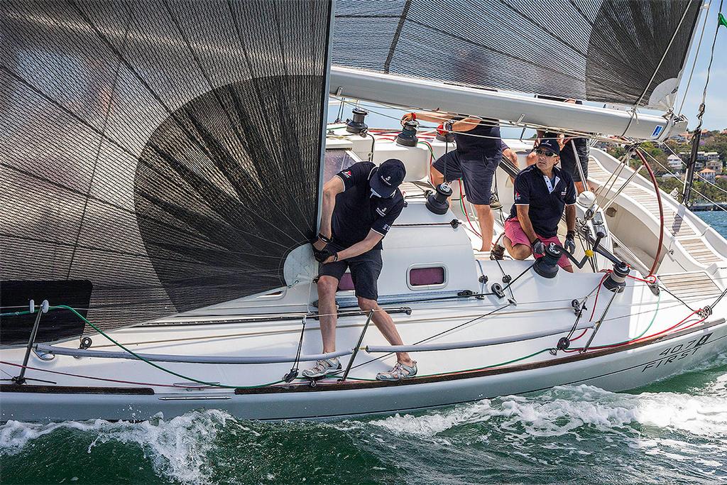 Adjusting the leech line in Bombolo’s headsail. - 25th Beneteau Cup ©  John Curnow