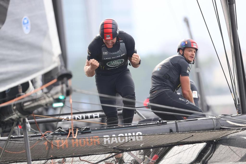 The LandRover BAR British Americas Cup Team skippered by Ben Ainslie ©  Harry KH / Land Rover BAR