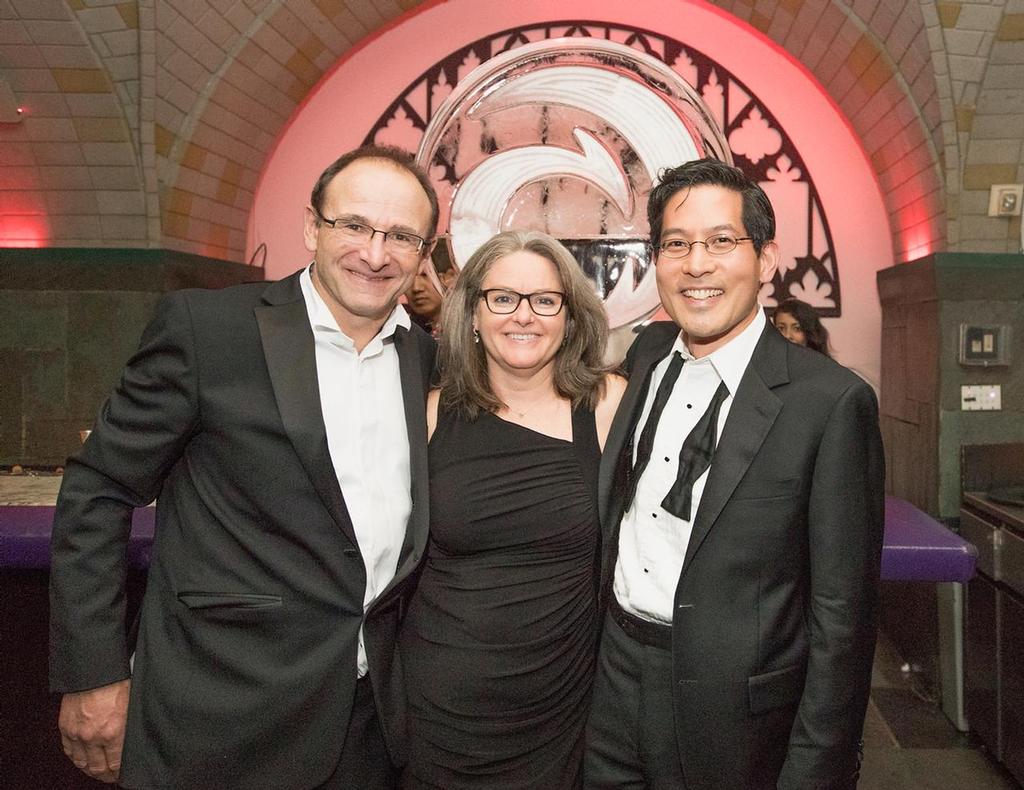 The after-party was held at the Bryant Park Hotel. Tsuchiya with Luc Du Bois and his wife - Hall of Fame induction for Ernesto Bertarelli Alinghi and Lord Dunraven photo copyright Carlo Borlenghi / www.carloborlenghi.com taken at  and featuring the  class