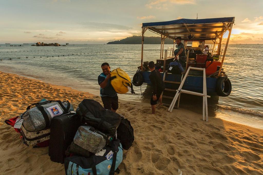 The baggage boat arrives at Pangkor, Port Klang-Pangkor Race, Raja Muda Selangor International Regatta 2016<br />
 © Guy Nowell / RMSIR