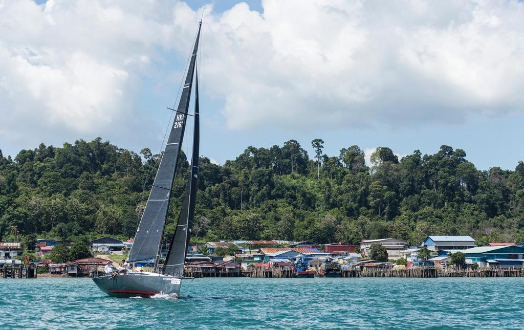 Mandrake, racing in front of Kampong Sungai Batu. Langkawi Inshores, Day 2. RMSIR 2016. © Guy Nowell / RMSIR