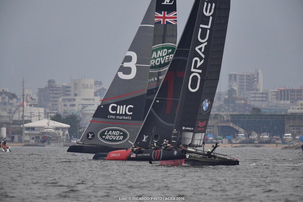 First and second in the overall LV America’s Cup World Series - Fukuoka (JPN) - 35th America’s Cup 2017 - Louis Vuitton America’s Cup World Series Fukuoka © ACEA / Ricardo Pinto http://photo.americascup.com/