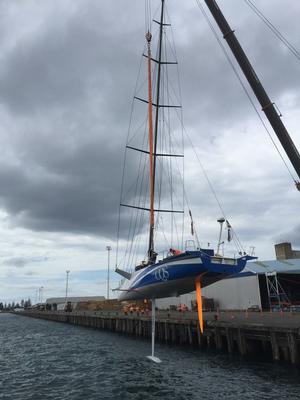  - CQS - revamped supermaxi, Nicorette - is launched in Tauranga, New Zealand photo copyright Bakewell-White Yacht Design www.bakewell-white.com/ taken at  and featuring the  class