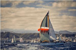 ParaSailor flying at the ARC start - photo © James Mitchell / WCC