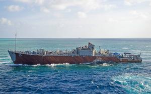 Salvage of the wreck well underway. photo copyright US Navy taken at  and featuring the  class