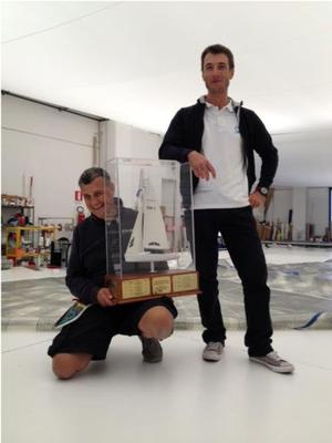 Carlo Fracassoli and Manlio Pozzoli with the Melges 24 Worlds' Trophy - the founders of the Quantum Pro Laghi Loft - Melges 24 World Championship photo copyright FareVela taken at  and featuring the  class