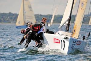 Carlo Fracassoli and team Gullisara (ITA) at the 2011 Böklunder Melges 24 European Championship in Aarhus, Denmark photo copyright  Pierrick Contin http://www.pierrickcontin.fr/ taken at  and featuring the  class