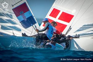 Bow: 19 / Sail: CRO 8543 / Skipper: Tonci Stipanovic CRO / Crew: Ante Sitic CRO, Bow: 94 / Sail: DEN 7829 / Skipper: Jonas Hogh-Christensen DEN / Crew: Steve Milne  GBR photo copyright  Marc Rouiller / Star Sailors League taken at  and featuring the  class