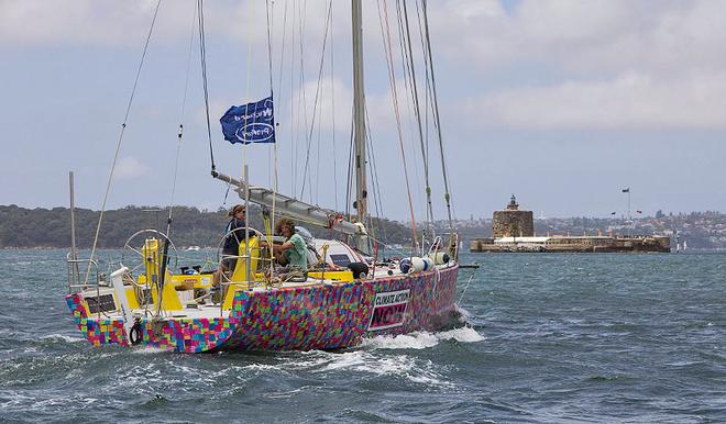 Lisa Blair and Climate Action Now off to circumnavigate Antartica. First they go around the bottom of Australia to get to Albany, WA. ©  John Curnow