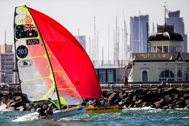 49er - Sailing World Cup Melbourne © Pedro Martinez / Sailing Energy / World Sailing