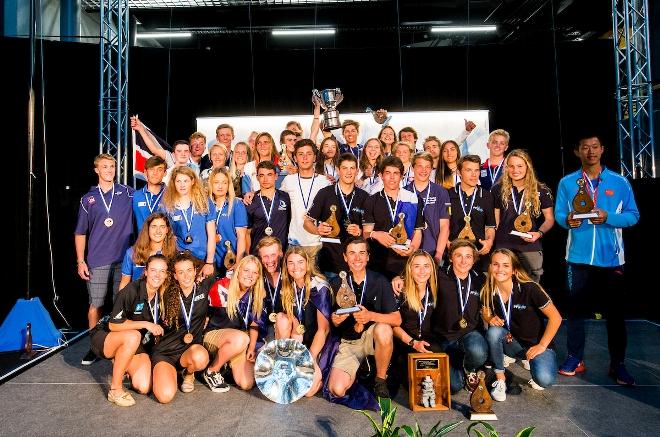 Group shot of winners - AON Youth Sailing World Championships © Pedro Martinez / Sailing Energy / World Sailing