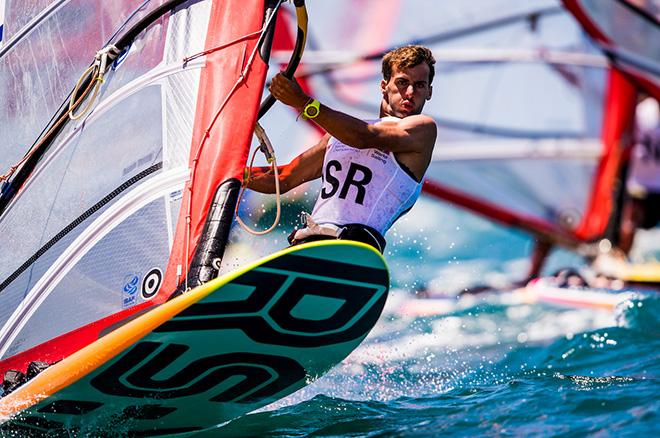 Robbed of a near certain win in 2015 by sporting politics, Yoav Omer (ISR) was an easy winner in the Aon Youth Worlds 2016, Torbay, Auckland, New Zealand © Pedro Martinez / Sailing Energy / World Sailing