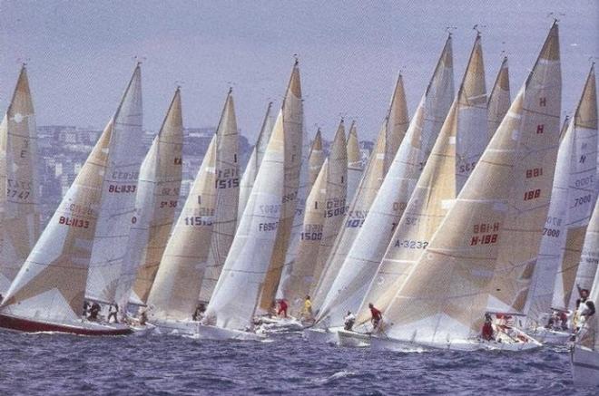 The 1989 One Ton Cup in the Bay of Naples was won by Pasquale Landolfi's Brava, with Paul Cayard as tactician &copy; Fast40 Class