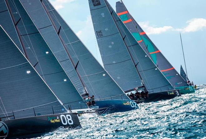 Last raced in the 2014 event, the 52 Super Series fleet returns this year to Key West © Martinez Studio/52 Super Series