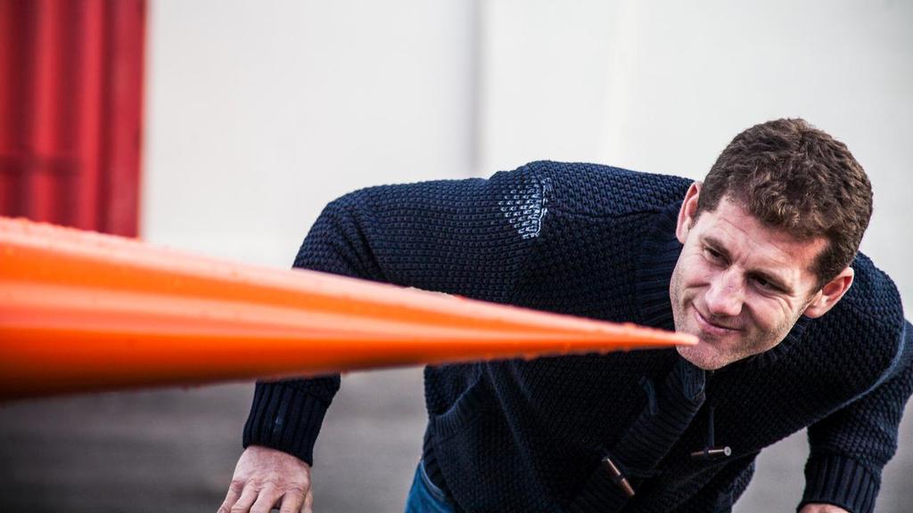 Charles Caudrelier, Skipper from Dongfeng Race Team visit the Boatyard facilities in Lisbon where their boat has been refited and  is getting ready to be launched. photo copyright  Amalia Infante / Volvo Ocean Race taken at  and featuring the  class