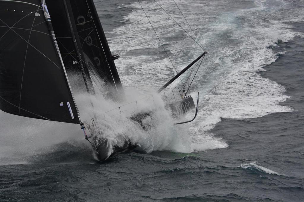 Hugo Boss at 20kts plus in the Southern Ocean match racing with Banque Populaire VIII photo copyright Alex Thomson / Hugo Boss / Vendée Globe http://www.vendeeglobe.org/ taken at  and featuring the  class