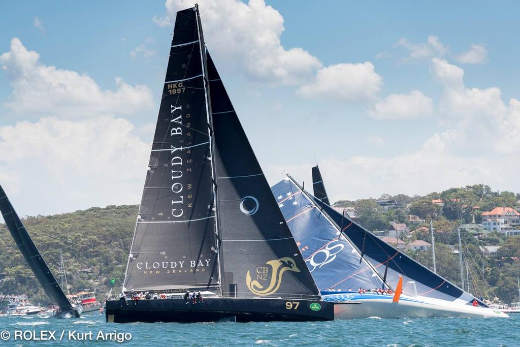 CQS is pinned on the start line - 2016 Rolex Sydney Hobart, December 26, 2016 ©  Rolex/ Kurt Arrigo http://www.regattanews.com