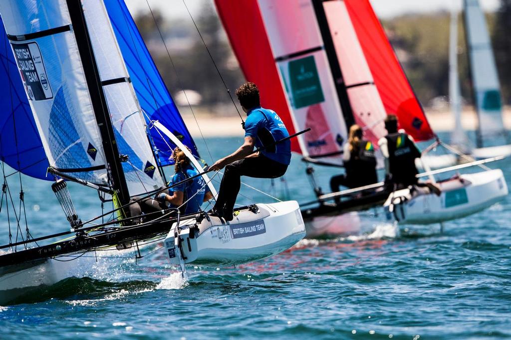 Olivia Mackay and Micah Wilkinson (NZL) - Nacra 17, Sailing World Cup Final - Day 2, Melbourne © Pedro Martinez / Sailing Energy / World Sailing