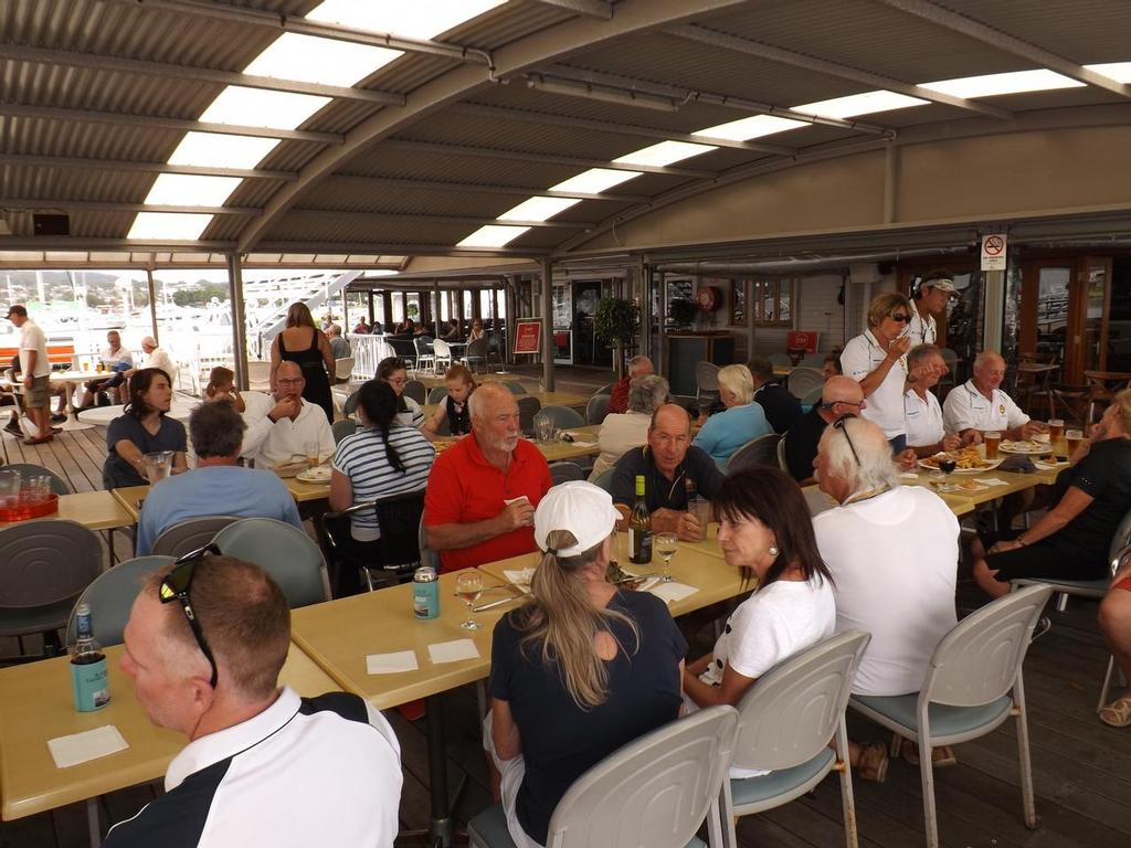 Happy Hour on the deck - Catalina Yachts Lake Macquarie Rendezvous photo copyright Rod Mackay taken at  and featuring the  class