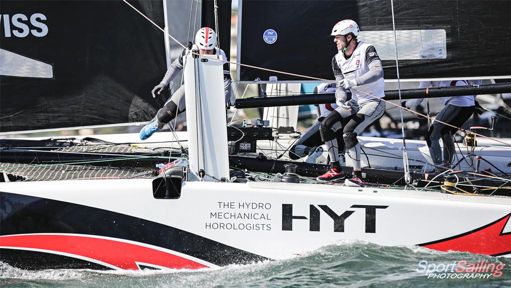 Alinghi - Act Eight Extreme Sailing Series Sydney photo copyright Beth Morley - Sport Sailing Photography http://www.sportsailingphotography.com taken at  and featuring the  class