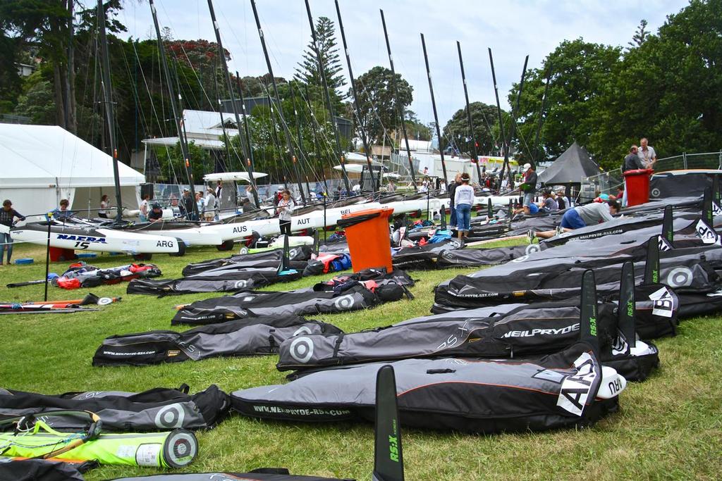 RS:X boards - Aon Youth Worlds 2016, Torbay, Auckland, New Zealand photo copyright Richard Gladwell www.photosport.co.nz taken at  and featuring the  class