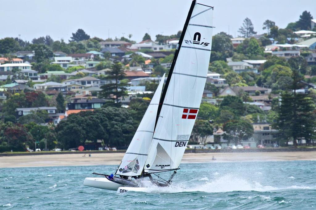 Nacra 15- Aon Youth Worlds 2016, Torbay, Auckland, New Zealand photo copyright Richard Gladwell www.photosport.co.nz taken at  and featuring the  class