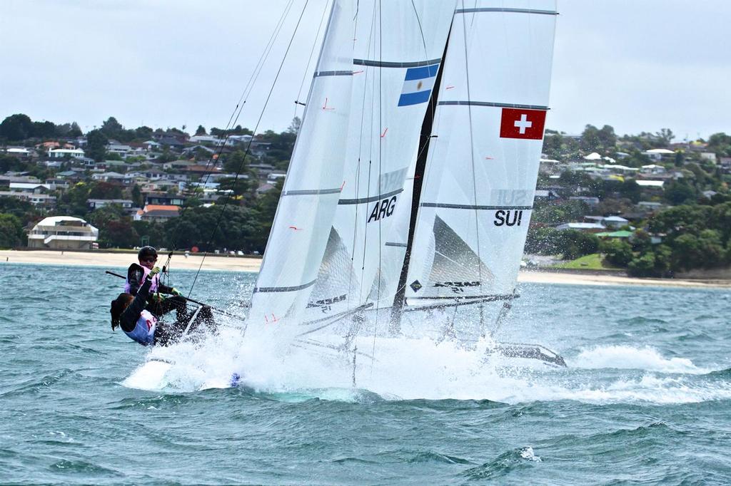 Nacra 17 - Aon Youth Worlds 2016, Torbay, Auckland, New Zealand photo copyright Richard Gladwell www.photosport.co.nz taken at  and featuring the  class