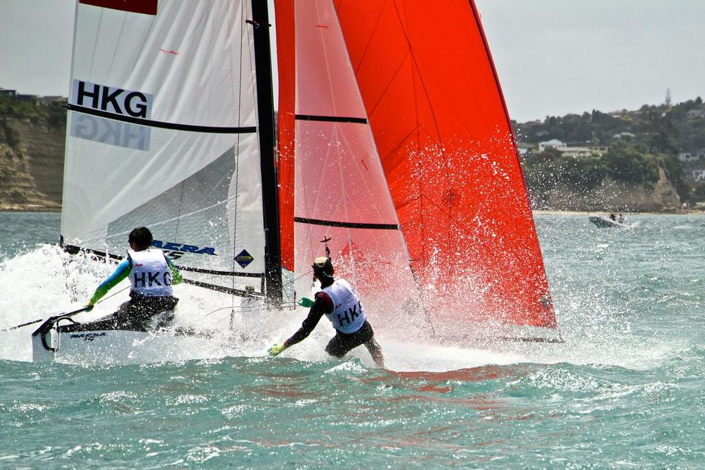 Nacra 15 - Aon Youth Worlds 2016, Torbay, Auckland, New Zealand photo copyright Richard Gladwell www.photosport.co.nz taken at  and featuring the  class