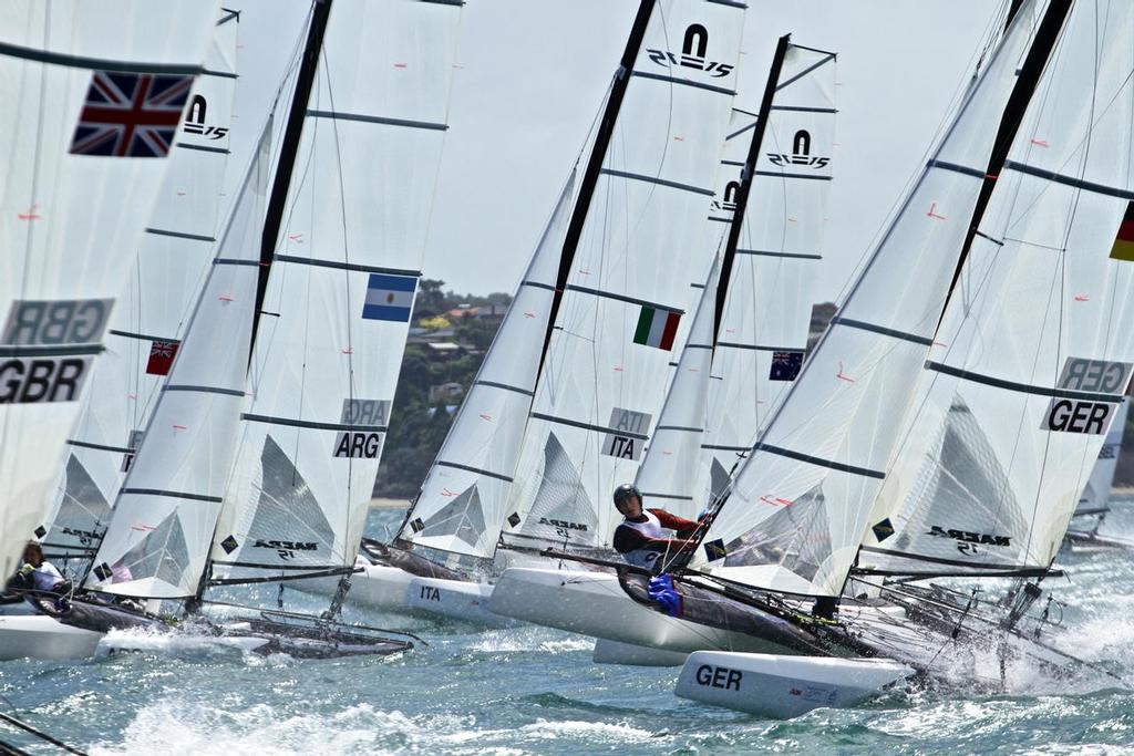 Nacra 15 - Aon Youth Worlds 2016, Torbay, Auckland, New Zealand photo copyright Richard Gladwell www.photosport.co.nz taken at  and featuring the  class